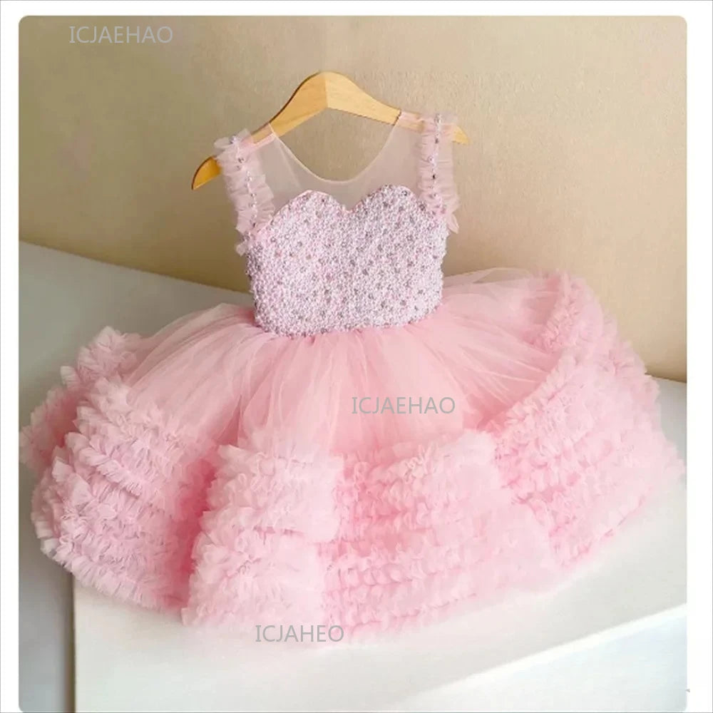 Vestido de fiesta Vestido niños vestidos de princesa de flores a juego niños fiesta de cumpleaños Vestido tutú disfraz Piano desfile traje