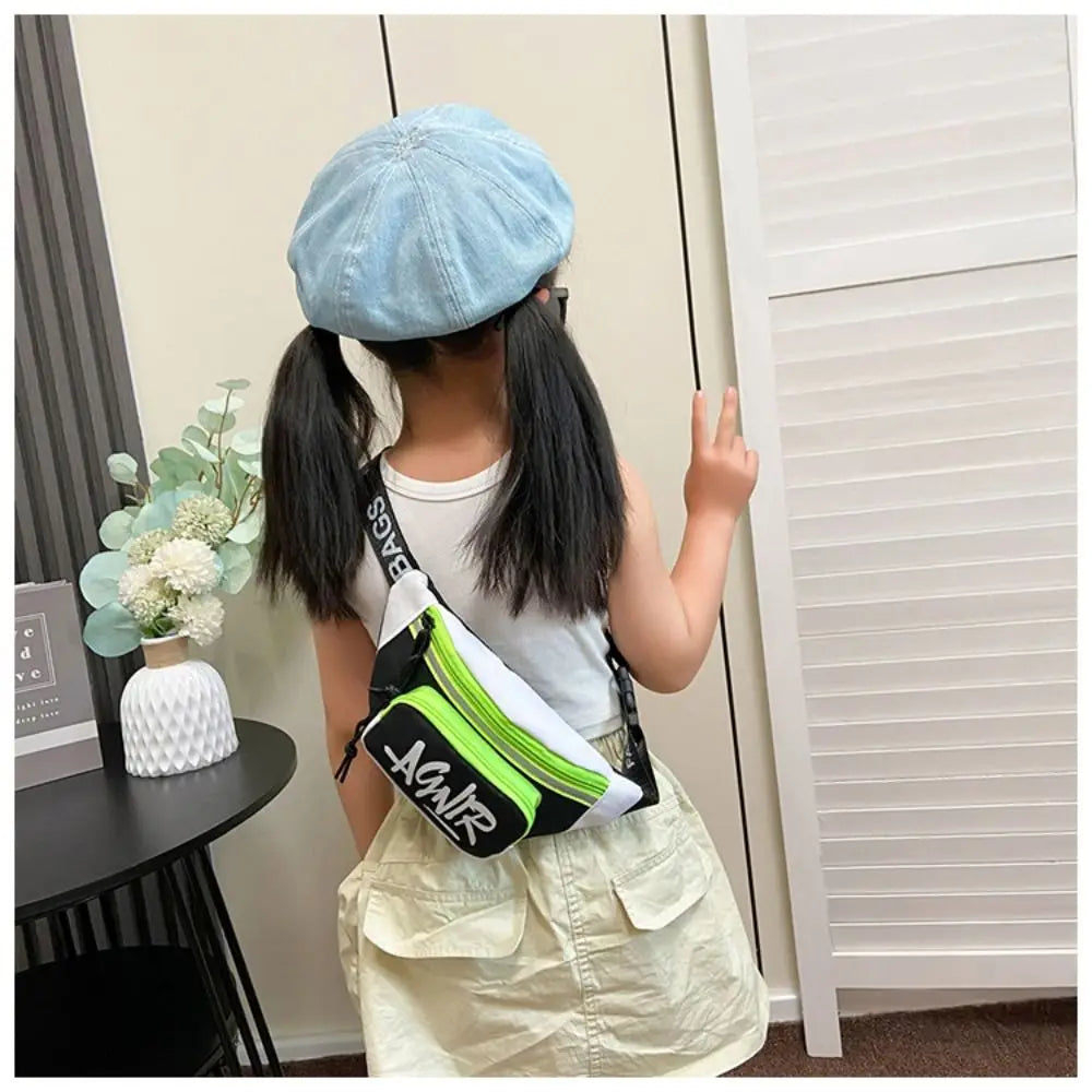 Mini riñonera Oxford con letras bonitas para niños y niñas, paquete divertido de plátano, bolso de hombro cruzado, bolsos con cinturón de pecho, nuevo