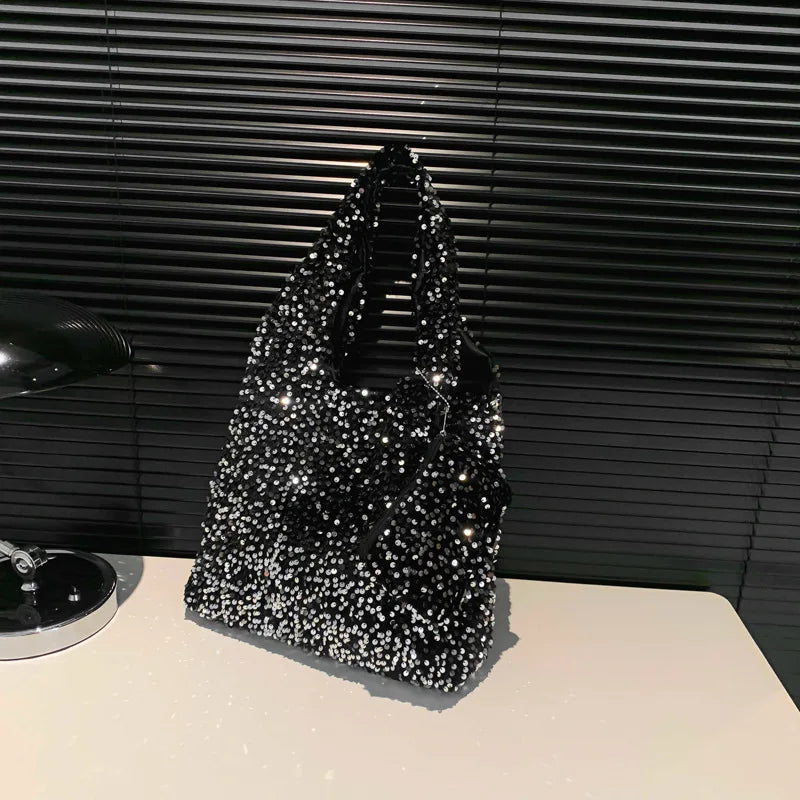 Bolso Tote para Mujer, Bolso de Hombro con Lentejuelas, Bolso Hobo Moderno, Bolso para Llevar Bajo el Brazo, para el Trabajo, Viajes y Compras