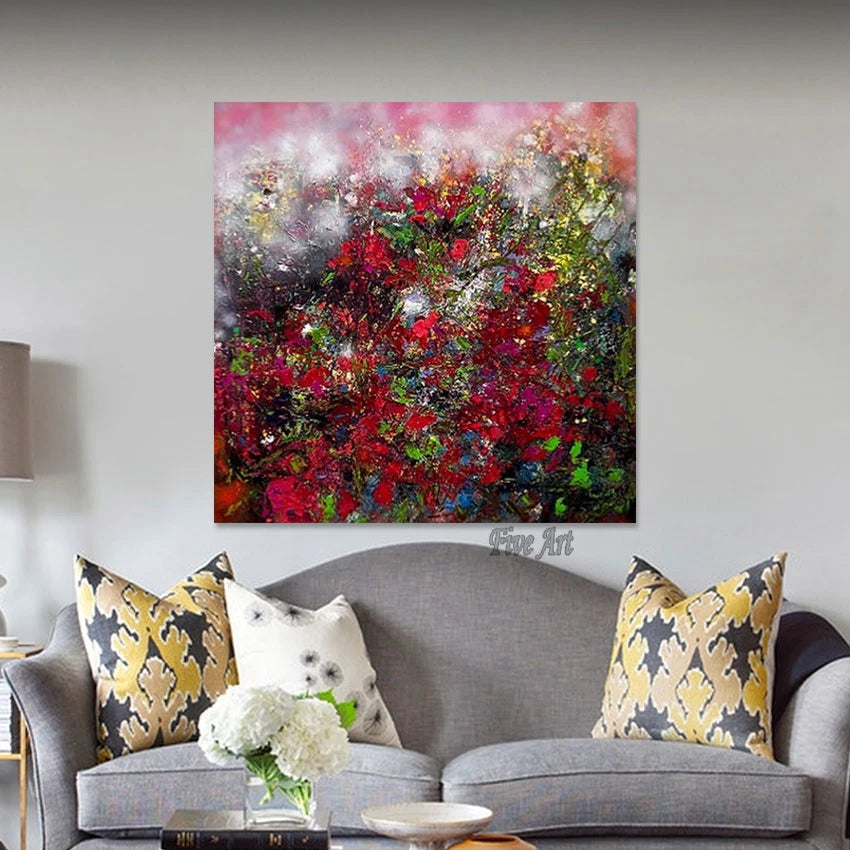 Sin marco, cuadro de pared para dormitorio, pinturas abstractas con textura acrílica moderna, arte en lienzo al por mayor, objetos de decoración del hogar