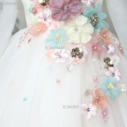 2026 elegante vestido de princesa para niñas vestido de presentador niños boda flor niña niños cumpleaños desfile fiesta vestidos formales disfraz