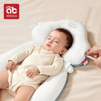 Almohada de bebé de Color sólido, cama para recién nacido, almohada relajante, almohada multifuncional para dormir lateral rebotable, transpirable y cómoda