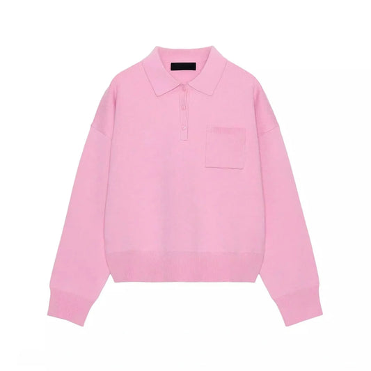 Primavera 2026 Nuevo Suéter de Punto con Cuello Alto y Manga Larga para Mujer, Diseño Simple con Bolsillos, Estilo Casual y M...