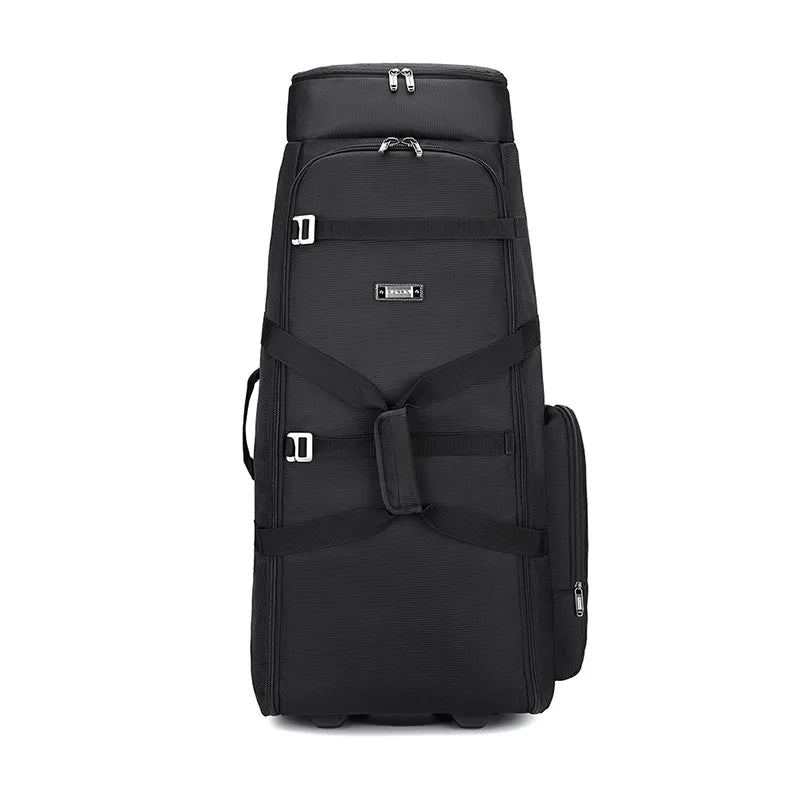 Bolsa de viaje plegable con ruedas para senderismo, Golf, aviación, bolsas de lona para acampar al aire libre, equipaje de coche, bolso móvil, mochila de entrenamiento grande