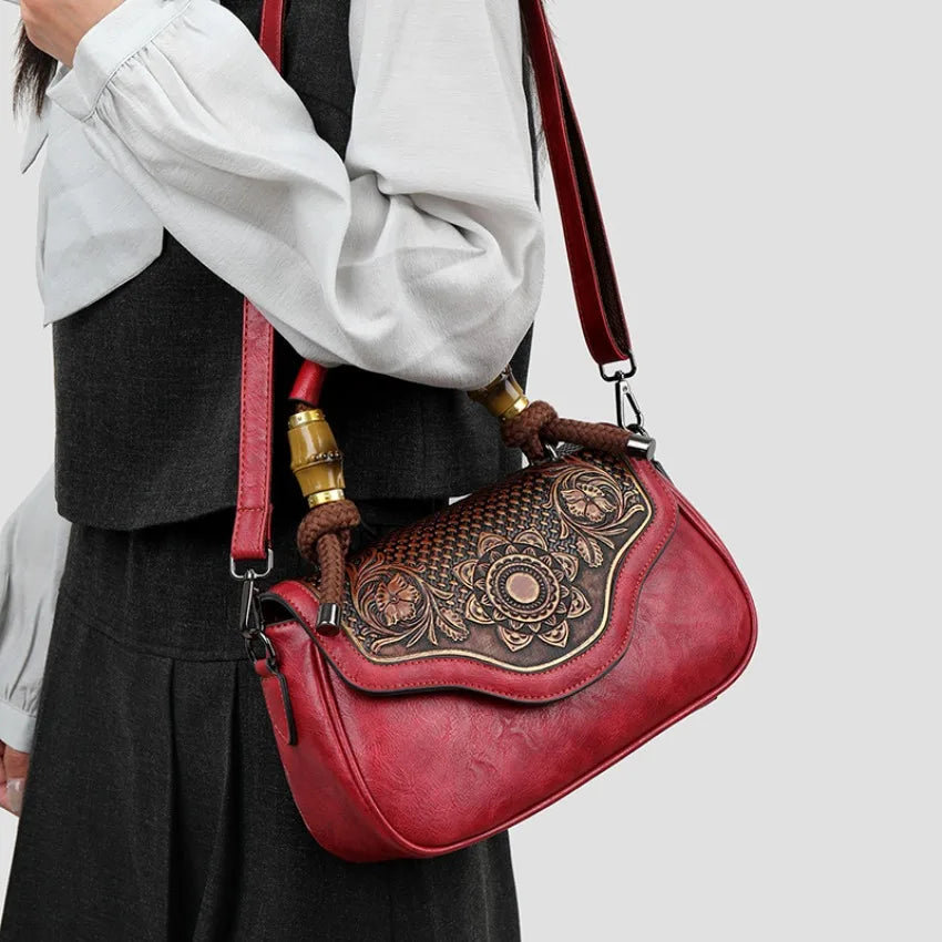 Bolso de hombro Retro para mujer, bandolera Diagonal con estampado 3D de alta calidad, clásico, para oficina, no demasiado grande o demasiado pequeño, de lujo