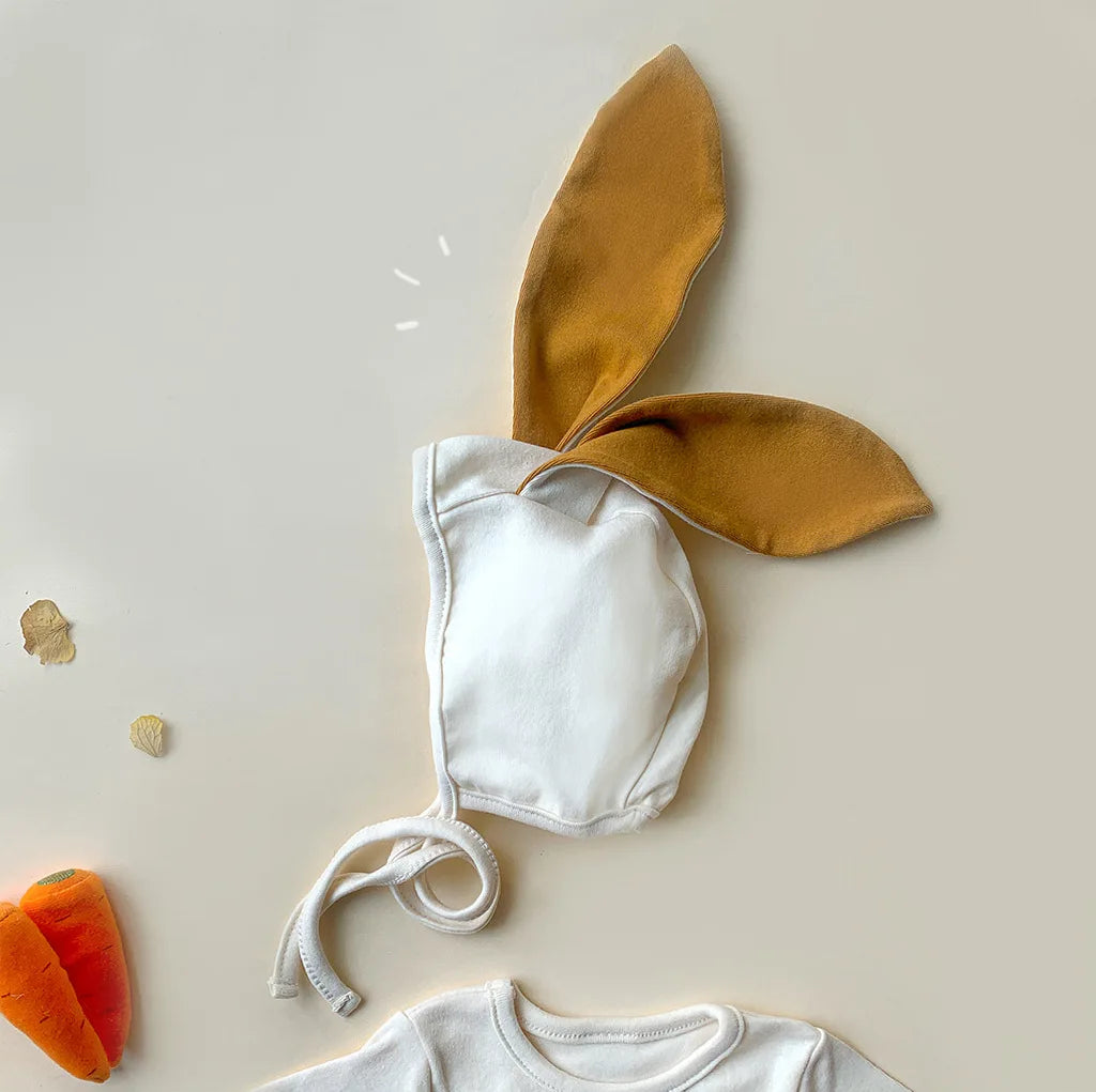 2025 INS ropa infantil para niña moda verano estampado de zanahoria diseño de conejito mameluco para bebé mono de algodón suave 0-24M otoño