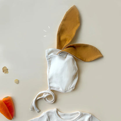 2025 INS ropa infantil para niña moda verano estampado de zanahoria diseño de conejito mameluco para bebé mono de algodón suave 0-24M otoño
