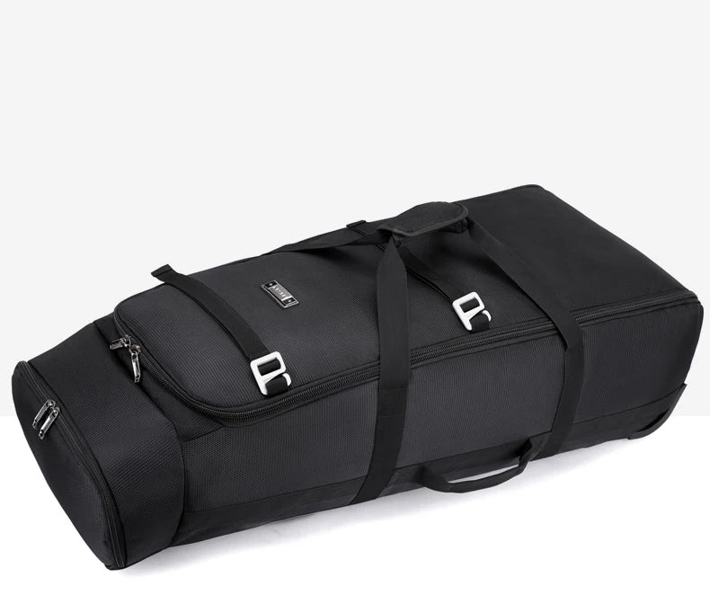 Bolsa de viaje plegable con ruedas para senderismo, Golf, aviación, bolsas de lona para acampar al aire libre, equipaje de coche, bolso móvil, mochila de entrenamiento grande