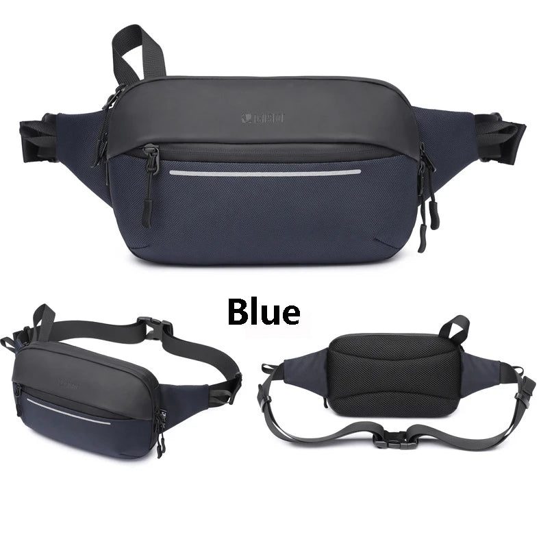 Riñonera de moda coreana para hombre, riñonera para deportes al aire libre, bolsa de pecho para hombre, bolsa cruzada, riñoneras de viaje para ciclismo, bolsa para teléfono móvil