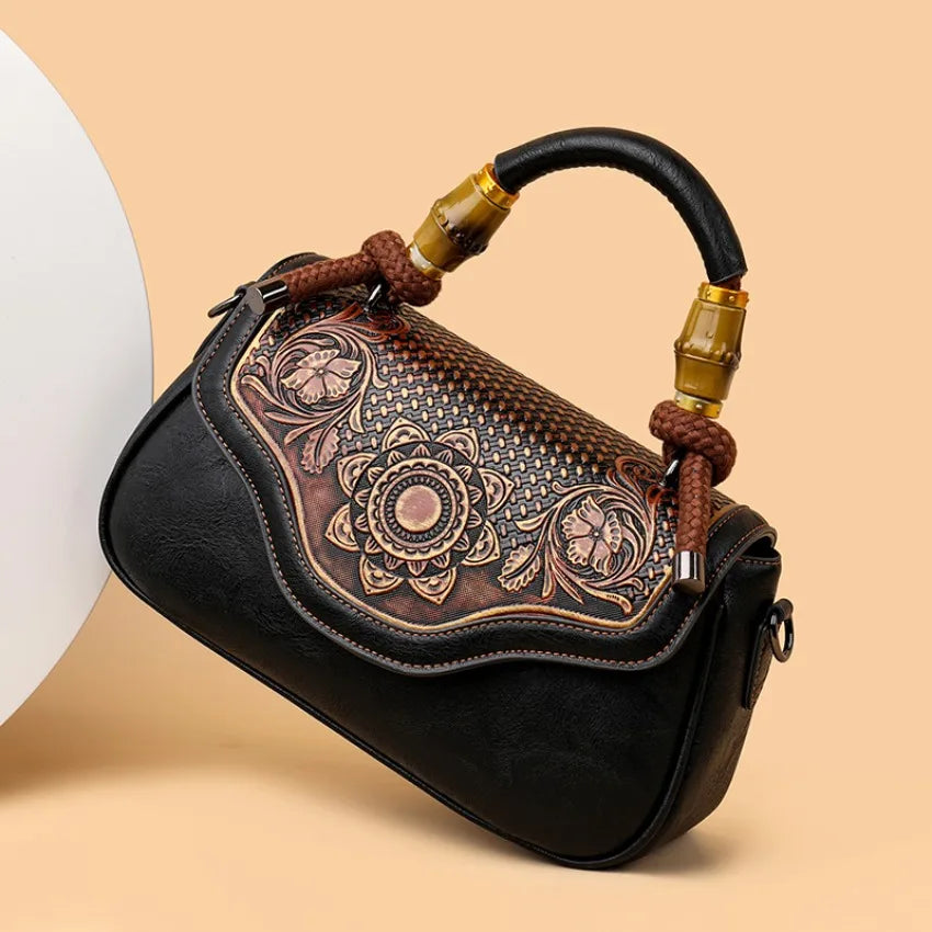 Bolso de hombro Retro para mujer, bandolera Diagonal con estampado 3D de alta calidad, clásico, para oficina, no demasiado grande o demasiado pequeño, de lujo