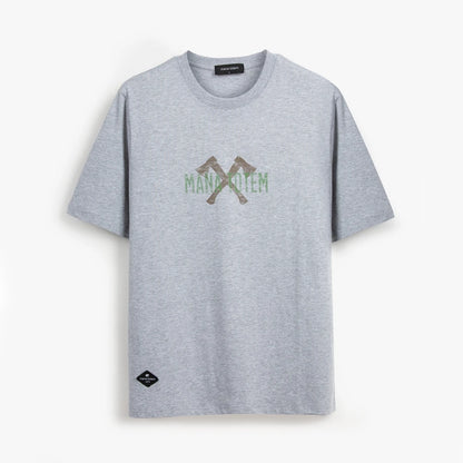 Men's T-shirt Print "AX" Face & Back Short Sleeve T Shirt Summer Casual Tops 100% cotton Fashion Slim Basic Tops Fabric Package