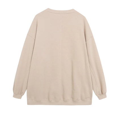 Sudadera Unisex de Primavera con Forro Polar, Cuello Redondo, Diseño de Anime y Bordado, Estilo Casual, Antienvejecimiento, V...