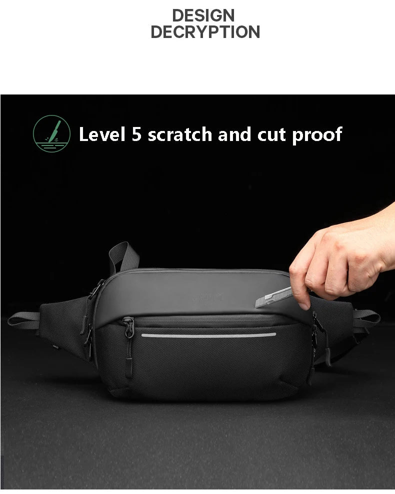 Riñonera de moda coreana para hombre, riñonera para deportes al aire libre, bolsa de pecho para hombre, bolsa cruzada, riñoneras de viaje para ciclismo, bolsa para teléfono móvil
