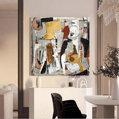100% pintura abstracta acrílica pintada a mano, diseño de lienzo, Idea texturizada, decoración, obra de arte, imagen de pared moderna sin marco, regalos