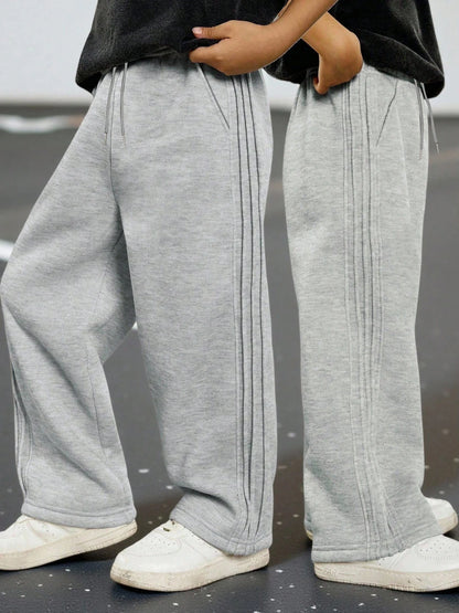 Pantalones para niños, pantalones casuales acolchados con terciopelo para invierno, de 7 a 14 años, pantalones para actividades al aire libre.