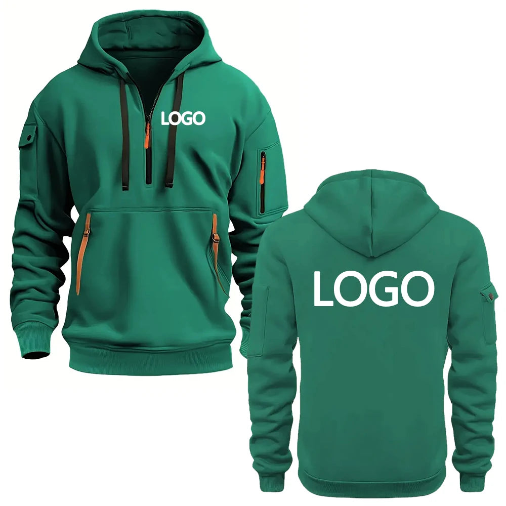 Sudaderas con capucha estampadas personalizadas para hombres y mujeres, ropa deportiva informal holgada con cremalleras, jerséis con capucha de manga larga con múltiples bolsillos