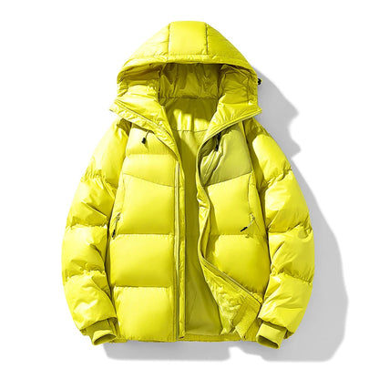 Parkas con capucha de otoño e invierno para hombre, abrigo impermeable deportivo sólido y cálido, Parka informal a la moda para hombre, prendas de vestir, chaquetas holgadas con capucha para parejas
