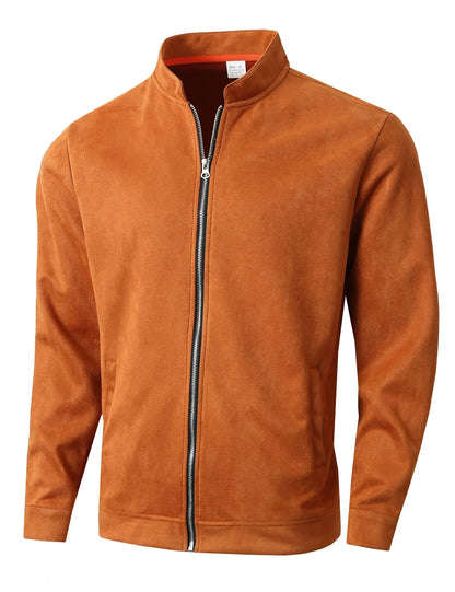 Autumn Winter Slim Fit Stand Collar Jackets Men Business Casual Zipper Solid Outwear Male Fashion Office Jacket Coat Cardigan