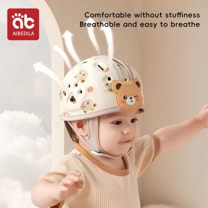 AIBEDILA protección de 360 grados casco anticaída para bebé Protector de cabeza ajustable para niños pequeños sombreros de protección de seguridad suaves aprender a caminar