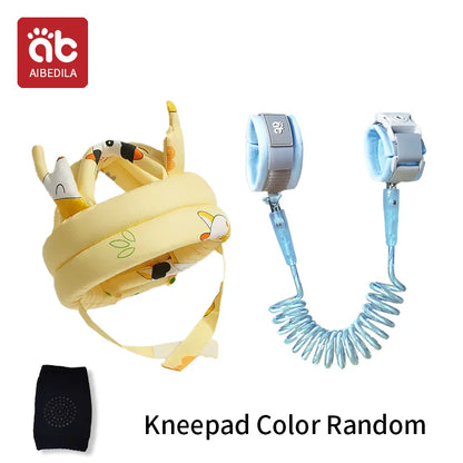 Casco de seguridad para bebés, protección para la cabeza, almohadilla anticaídas ajustable para niños pequeños, gorra anticaídas para aprender a caminar, cadena antipérdida