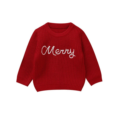 Suéteres de Navidad para bebé, ropa de invierno con cuello redondo, manga larga, jerséis tejidos para recién nacidos, jerséis para niños y niñas, prendas de punto infantiles de 1 a 3 años