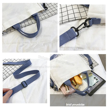 Bolso de Mano con Diseño de Conejo Miffy, Gran Capacidad, Lona, Bandolera, para Estudiantes, Mochila Escolar con Dibujos Animados