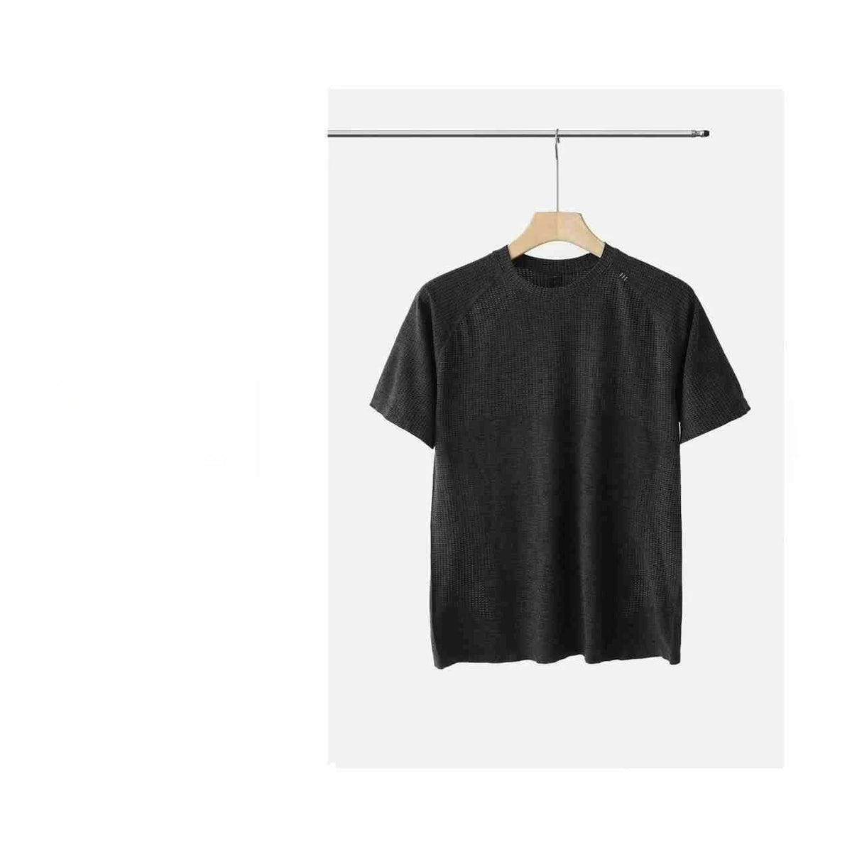 Camiseta Deportiva sin Costuras para Hombre, de Secado Rápido, Transpirable, con Malla Técnica, para Gimnasio, de Alta Elasticidad, para Fisicoculturismo y Fitness, de Manga Corta