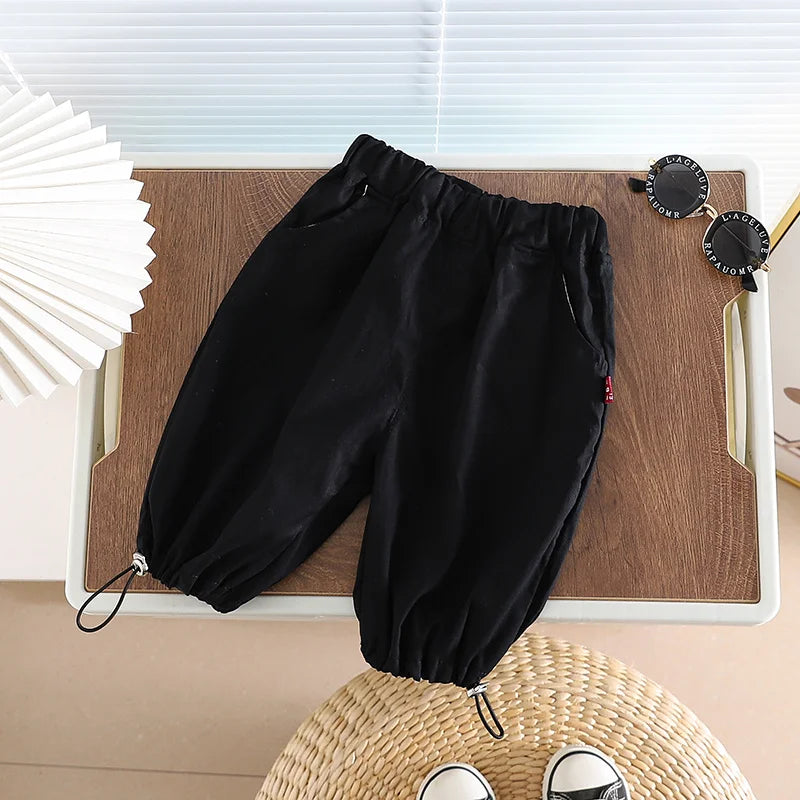 Ropa de algodón para niños, camisa de Panda de dibujos animados, pantalones cortos, 2 unids/set, chándales de moda para niños pequeños, prendas de vestir