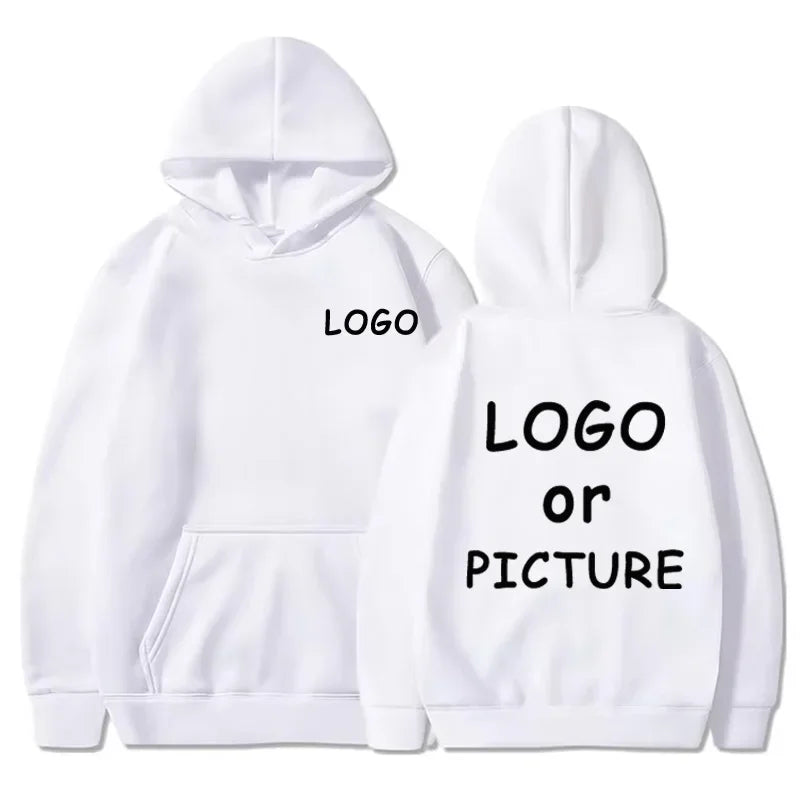 Sudaderas con capucha informales para hombre y mujer con estampado de logotipo personalizado, sudaderas con capucha de manga larga para otoño e invierno, sudaderas personalizadas de estilo callejero.