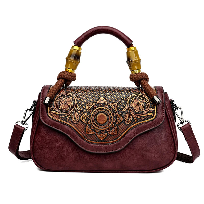 Bolso de hombro Retro para mujer, bandolera Diagonal con estampado 3D de alta calidad, clásico, para oficina, no demasiado grande o demasiado pequeño, de lujo