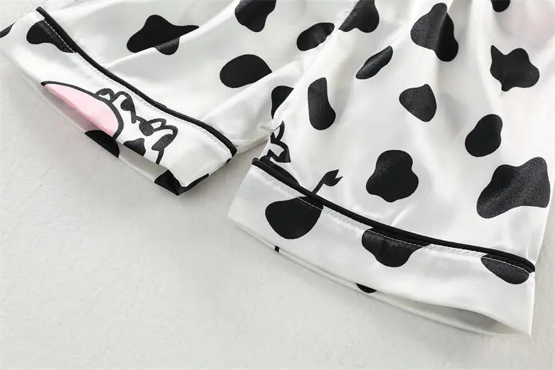 Conjuntos de pijamas para niños y niñas, camiseta de manga corta de vaca de dibujos animados, Tops con pantalones, ropa de dormir para bebés pequeños, Pijamas