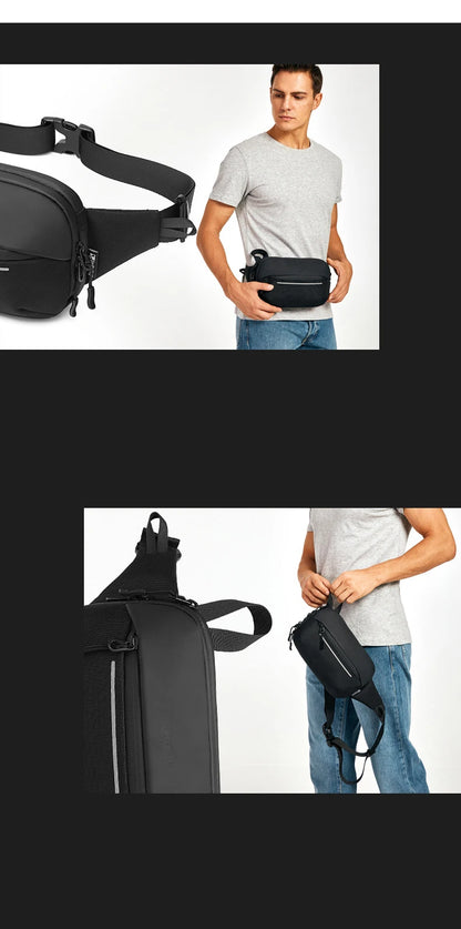 Riñonera de moda coreana para hombre, riñonera para deportes al aire libre, bolsa de pecho para hombre, bolsa cruzada, riñoneras de viaje para ciclismo, bolsa para teléfono móvil