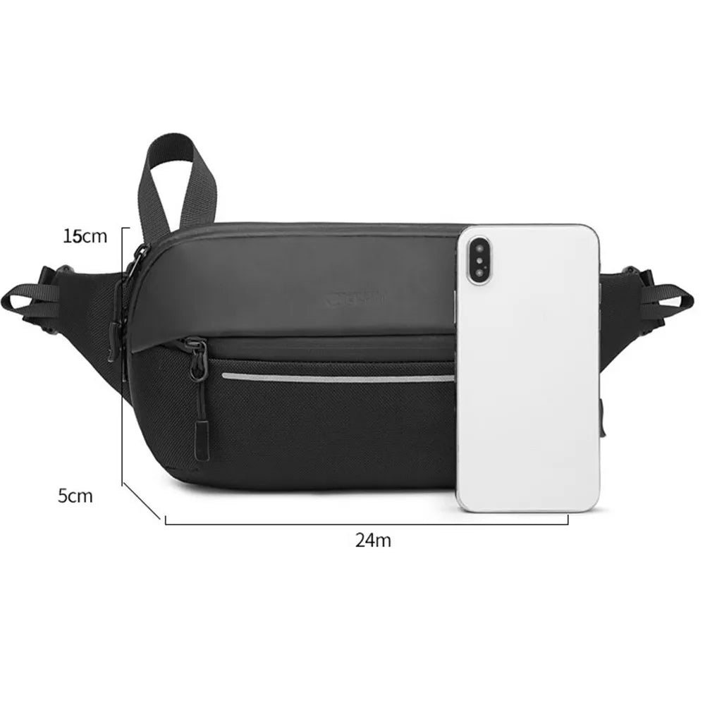 Riñonera de moda coreana para hombre, riñonera para deportes al aire libre, bolsa de pecho para hombre, bolsa cruzada, riñoneras de viaje para ciclismo, bolsa para teléfono móvil