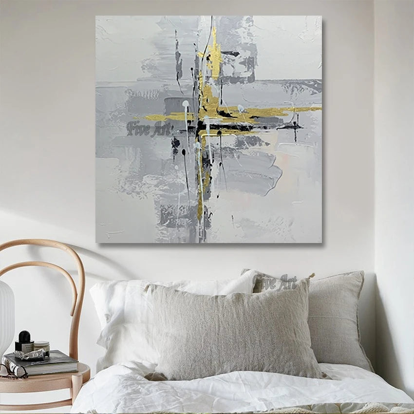 Pinturas modernas abstractas sin marco, pintura acrílica, decoración de pared de restaurante, imágenes colgantes, accesorios de decoración del hogar