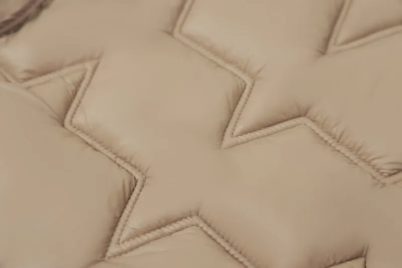 Chaqueta Larga de Algodón Grueso para Mujer, Acolchada, Ajustada, con Cintura Ajustable, Manga Larga, Cierre de Cremallera