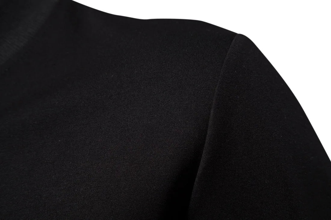 Chaqueta Casual con Cierre y Cuello Alto para Hombre, Primavera-Otoño 2025, Chaqueta Deportiva de Color Sólido, Chaqueta Bomber Urbana para Hombre
