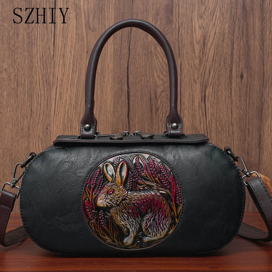 Bolso de diseñador de lujo para mujer, bolso de hombro clásico Retro, paquete de regalo Torebki ovalado 3D, bolso cruzado pequeño de cuero simulado
