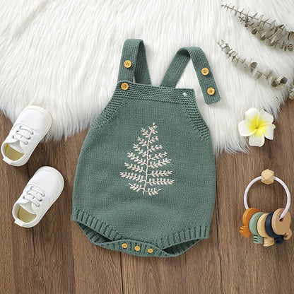 Ropa de bebé informal verde sin mangas, monos tejidos para recién nacidos, monos para niños y niñas de 0 a 18m, traje netural infantil, disfraz para niños pequeños