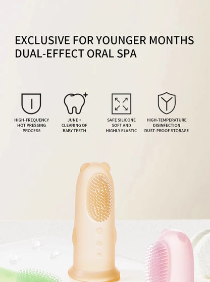 Cepillo de dientes suave para bebé, sin BPA, de silicona, para limpieza de dientes infantiles, de grado alimenticio, cuidado de la salud bucal del bebé