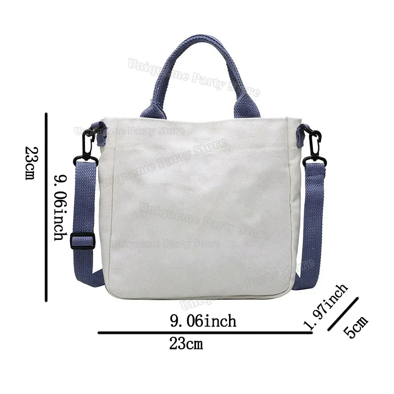 Bolso de Mano con Diseño de Conejo Miffy, Gran Capacidad, Lona, Bandolera, para Estudiantes, Mochila Escolar con Dibujos Animados