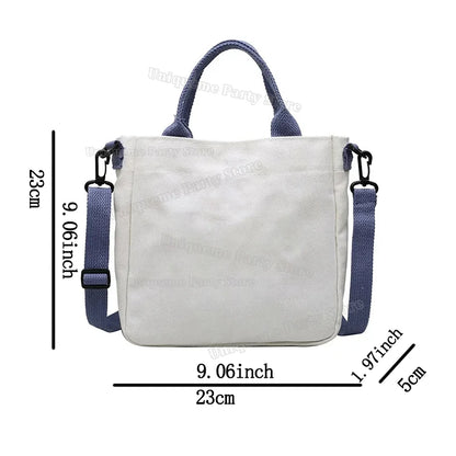 Bolso de Mano con Diseño de Conejo Miffy, Gran Capacidad, Lona, Bandolera, para Estudiantes, Mochila Escolar con Dibujos Animados
