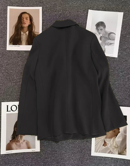 Green Suit Jacket Women's Fashionable Versatile Spring Autumn Polyester Commute Style Regular Thickness Online Exclusive