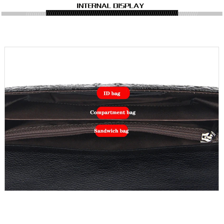 Bolso cruzado de diseñador de lujo para mujer, bandolera con patrón de cocodrilo, de cuero de alta calidad, cuadrado