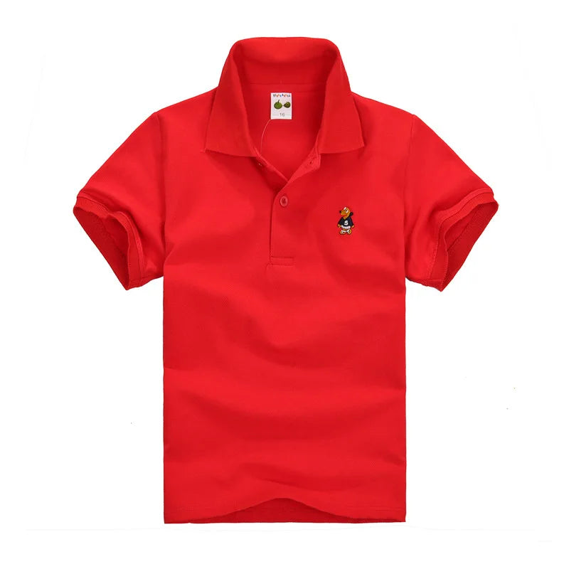 Nueva Camiseta Polo para Niños, Camisetas Polo Sólidas para Niños, Moda Coreana, Ropa de Diseñador para Niños, Uniforme Escolar de 2 a 14 Años