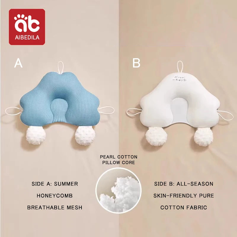 Almohada de bebé de Color sólido, cama para recién nacido, almohada relajante, almohada multifuncional para dormir lateral rebotable, transpirable y cómoda