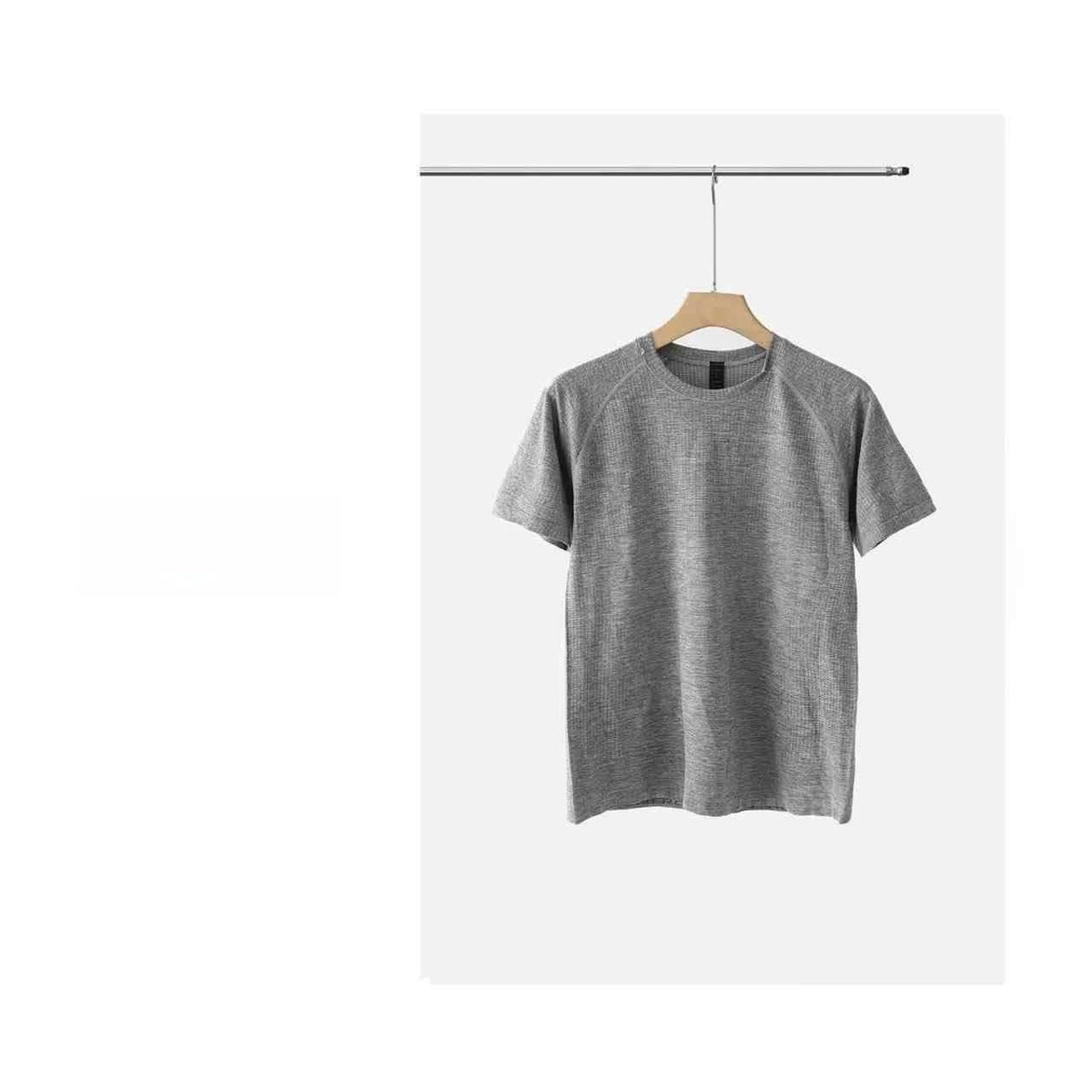 Camiseta Deportiva sin Costuras para Hombre, de Secado Rápido, Transpirable, con Malla Técnica, para Gimnasio, de Alta Elasticidad, para Fisicoculturismo y Fitness, de Manga Corta