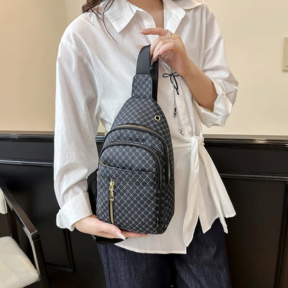 Bolso de pecho de cuero PU ligero con múltiples bolsillos para hombre, bolso cruzado informal Unisex, adecuado para desplazamientos diarios, bolso de hombro