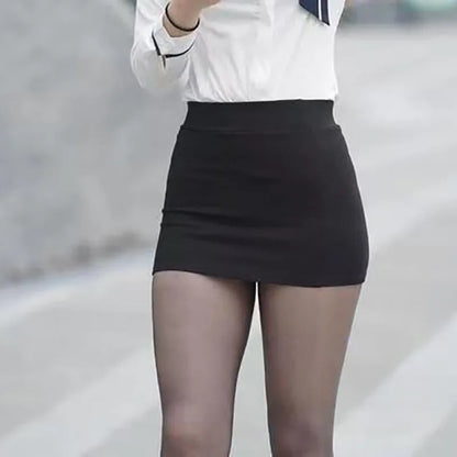 Falda corta de cintura alta estilo coreano para mujer, minifalda elástica adelgazante a la moda que cubre la cadera, adecuada...