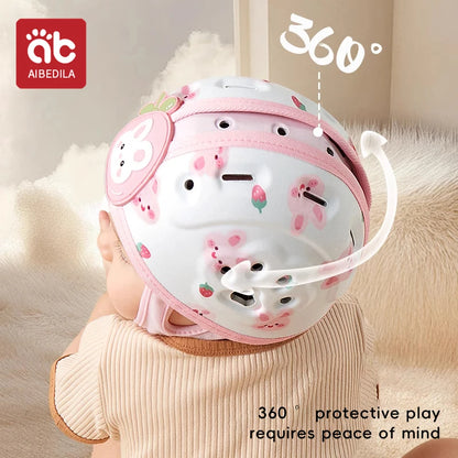 AIBEDILA protección de 360 grados casco anticaída para bebé Protector de cabeza ajustable para niños pequeños sombreros de protección de seguridad suaves aprender a caminar