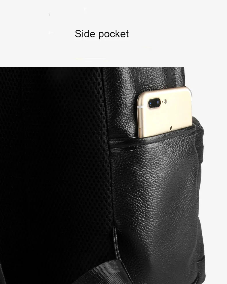2024 nuevo diseño de moda para hombres, mochila marrón de cuero genuino para ordenador portátil, mochila escolar, bolsa de día para niños, bolsas de viaje grandes para hombres